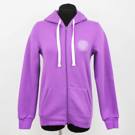 Толстовка на молнии с вышивкой (фиолетовая)