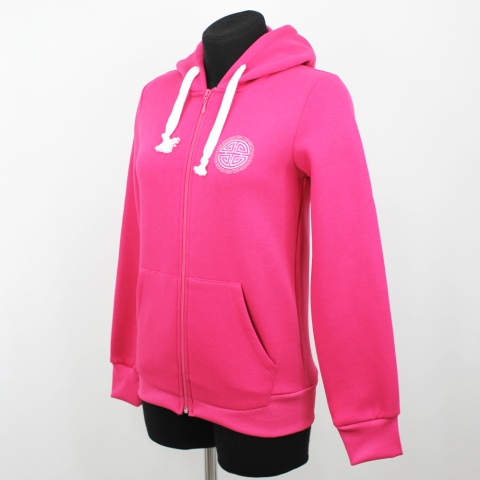 Толстовка на молнии с вышивкой (розовый)