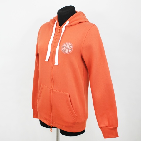 Толстовка на молнии с вышивкой (оражевый)