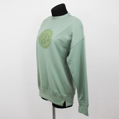 Свитшот с вышивкой (светло-зеленый)