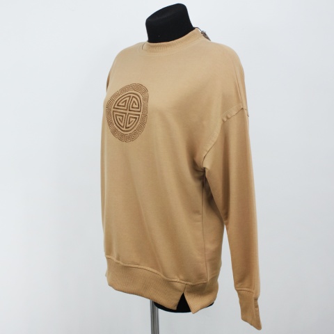 Свитшот с вышивкой (бежевый)